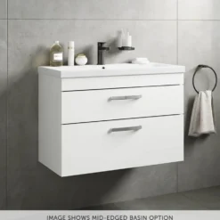 Emily 800mm Wall Mounted 2 Drawer Vanity Unit & Basin Options