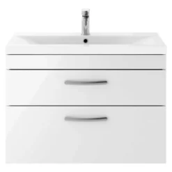 Emily 800mm Wall Mounted 2 Drawer Vanity Unit & Basin Options