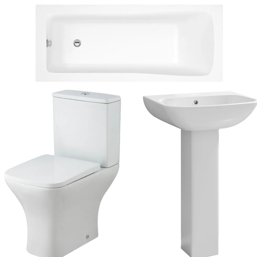 Emily Modern Bathroom Suite with Rimless Toilet