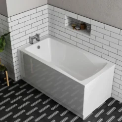 Emily Modern Bathroom Suite with Rimless Toilet & Front Bath Panel