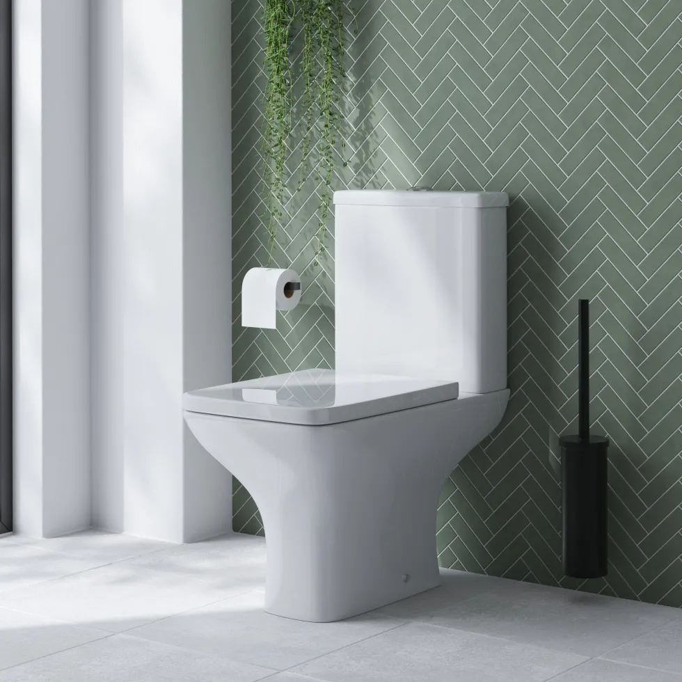 Emily Modern Bathroom Suite with Rimless Toilet & Front Bath Panel