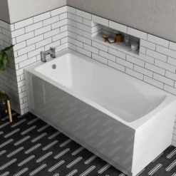 Emily Modern Bathroom Suite with Rimless Toilet & Front Bath Panel