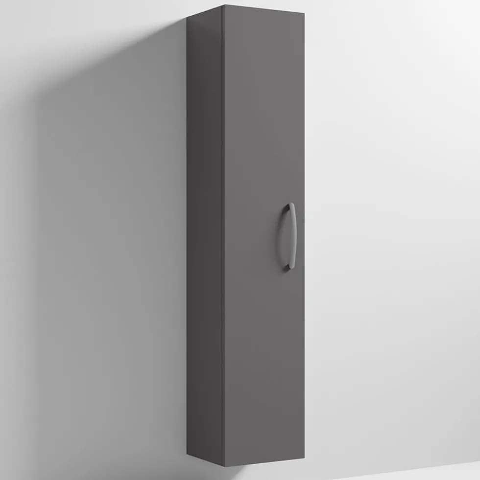 Emily Tall Single Door Storage Unit - Gloss Grey