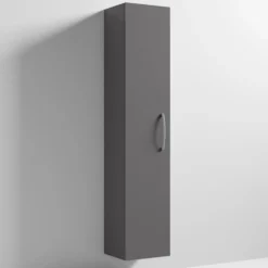 Emily Tall Single Door Storage Unit - Gloss Grey