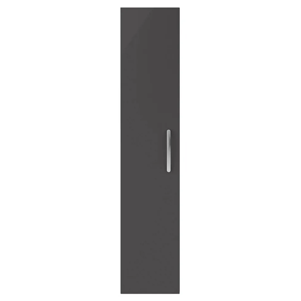Emily Tall Single Door Storage Unit - Gloss Grey