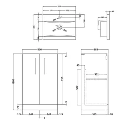 Erin Complete Bathroom Suite with 1700mm L Shaped Shower Bath & Rimless Toilet