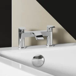 Erin Complete Bathroom Suite with 1700mm P Shaped Shower Bath & Rimless Toilet