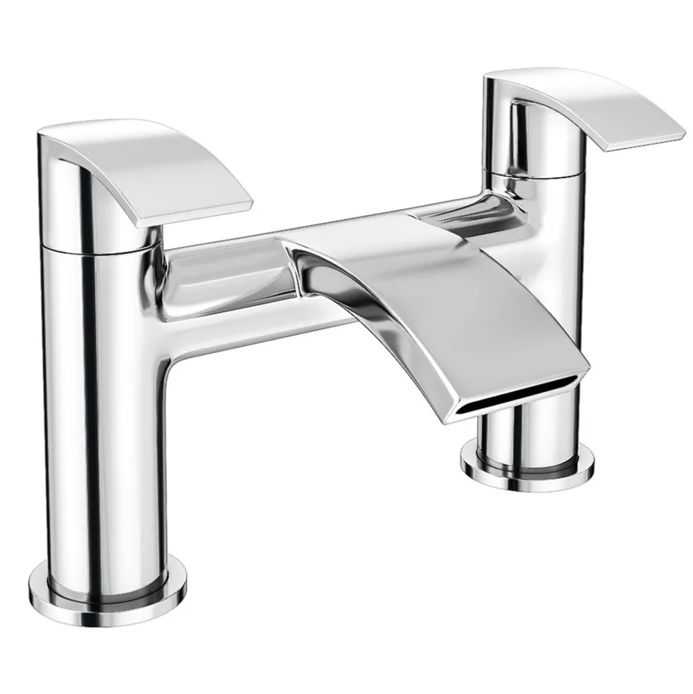 Erin Complete Bathroom Suite with 1700mm P Shaped Shower Bath & Rimless Toilet