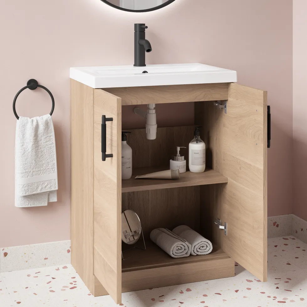Erin Complete Bathroom Suite with 1700mm P Shaped Shower Bath & Rimless Toilet