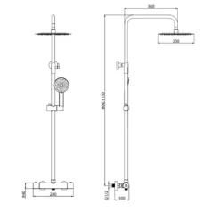Erin Complete Bathroom Suite with 1700mm P Shaped Shower Bath & Rimless Toilet