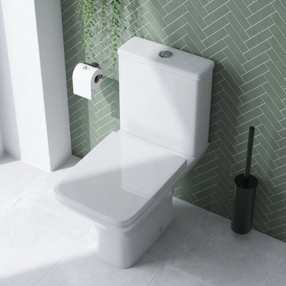 Erin Complete Modern Bathroom Suite with 1700mm Shower Bath & Rimless Toilet