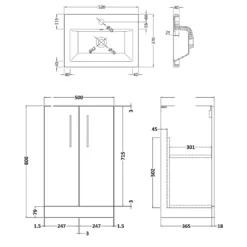 Erin Complete Vanity Unit Bathroom Suite with Rimless Toilet