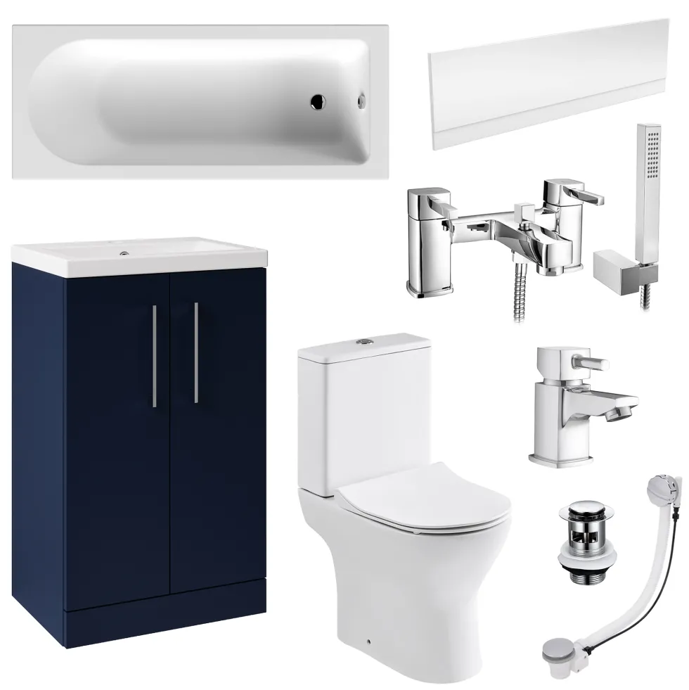 Erin Complete Vanity Unit Bathroom Suite with Rimless Toilet