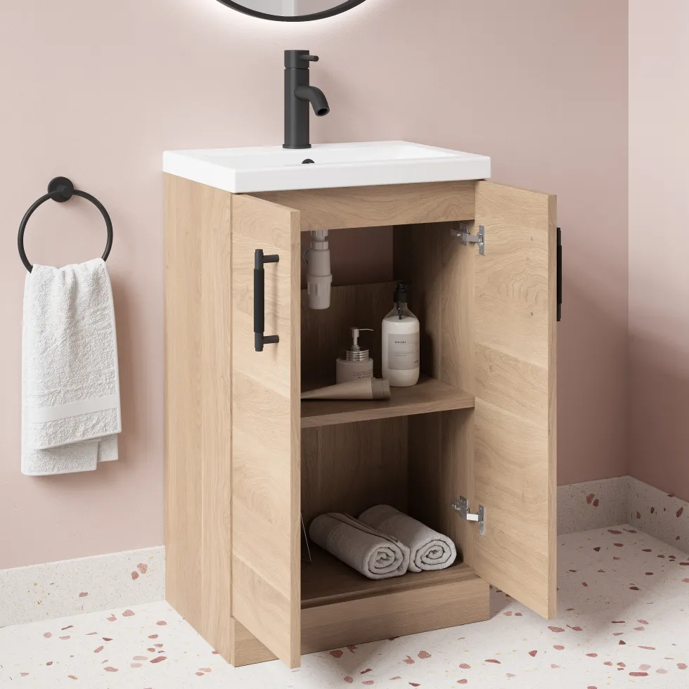 Erin Complete Vanity Unit Bathroom Suite with Rimless Toilet