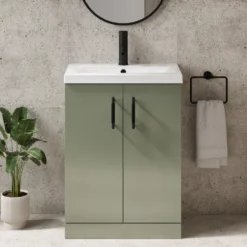 Erin Matt Black Reinforced Shower Bath Suite with Rimless Toilet