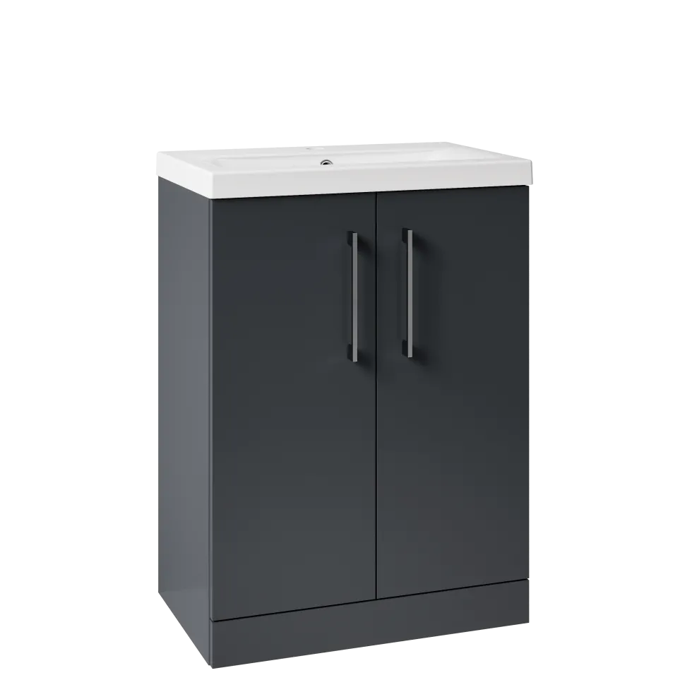 Erin Matt Black Shower Bath Suite with 1700mm J Shaped Bath & Rimless Toilet