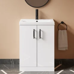 Erin Matt Black Shower Bath Suite with 1700mm J Shaped Bath & Rimless Toilet