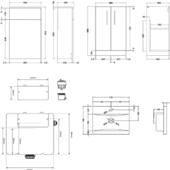 Erin 1000mm 2 Door Combination Basin & Toilet Unit
