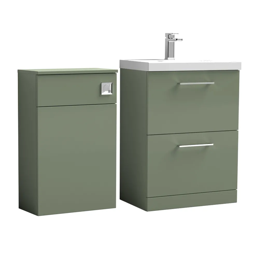 Erin 1100mm 2 Drawer Combination Basin & Toilet Unit