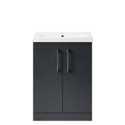 Erin 600mm Floorstanding 2 Door Vanity Unit & Basin