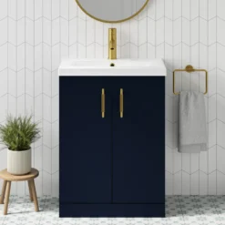 Erin 600mm Floorstanding 2 Door Vanity Unit & Basin