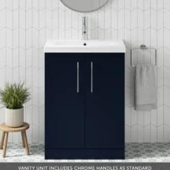 Erin 600mm Floorstanding 2 Door Vanity Unit & Basin