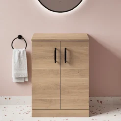 Erin 600mm Floorstanding 2 Door Vanity Unit & Countertop