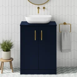 Erin 600mm Floorstanding 2 Door Vanity Unit & Countertop