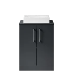 Erin 600mm Floorstanding 2 Door Vanity Unit & Countertop