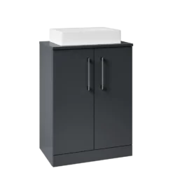Erin 600mm Floorstanding 2 Door Vanity Unit & Countertop