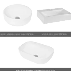 Erin 600mm Floorstanding 2 Door Vanity Unit & Countertop
