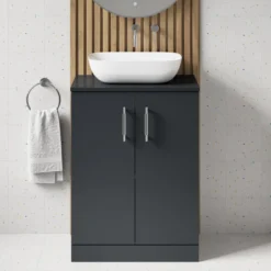 Erin 600mm Floorstanding 2 Door Vanity Unit & Countertop