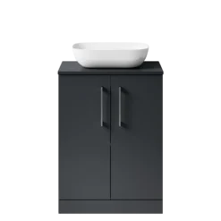 Erin 600mm Floorstanding 2 Door Vanity Unit & Countertop