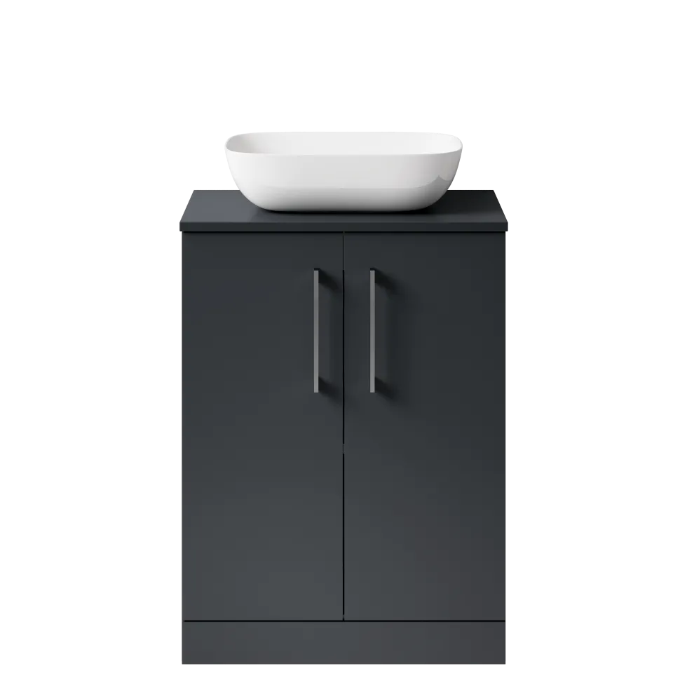 Erin 600mm Floorstanding 2 Door Vanity Unit & Countertop