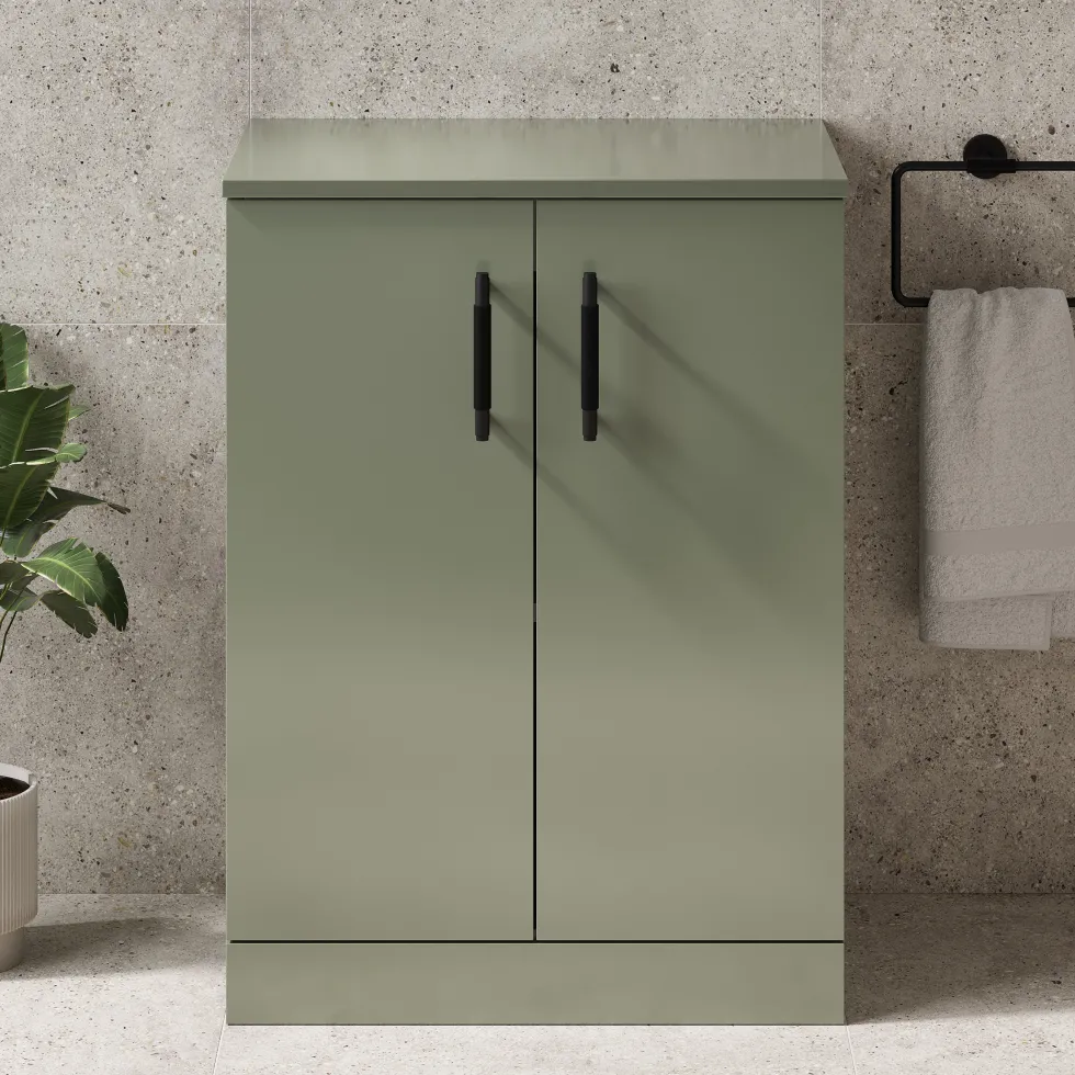 Erin 600mm Floorstanding 2 Door Vanity Unit & Countertop