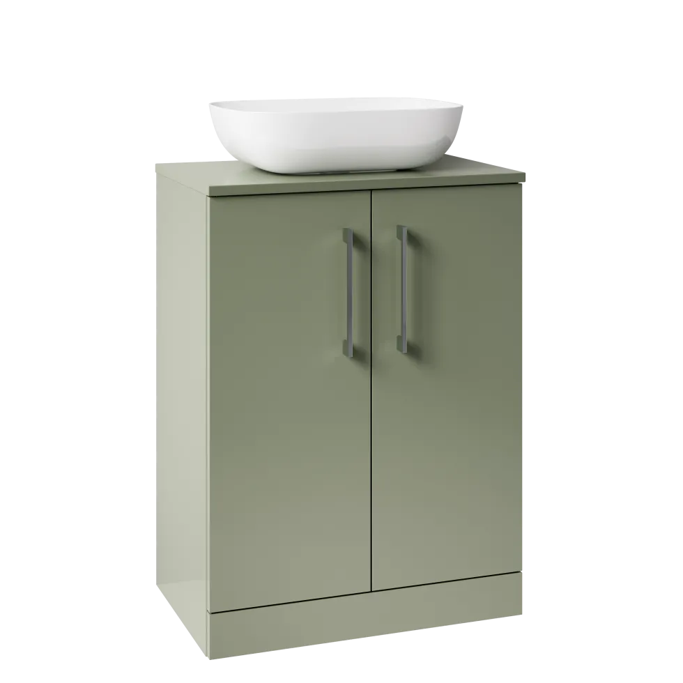 Erin 600mm Floorstanding 2 Door Vanity Unit & Countertop