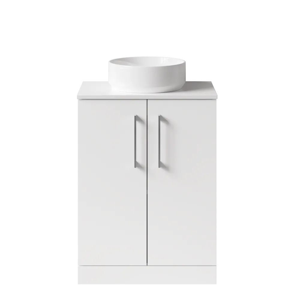 Erin 600mm Floorstanding 2 Door Vanity Unit & Countertop