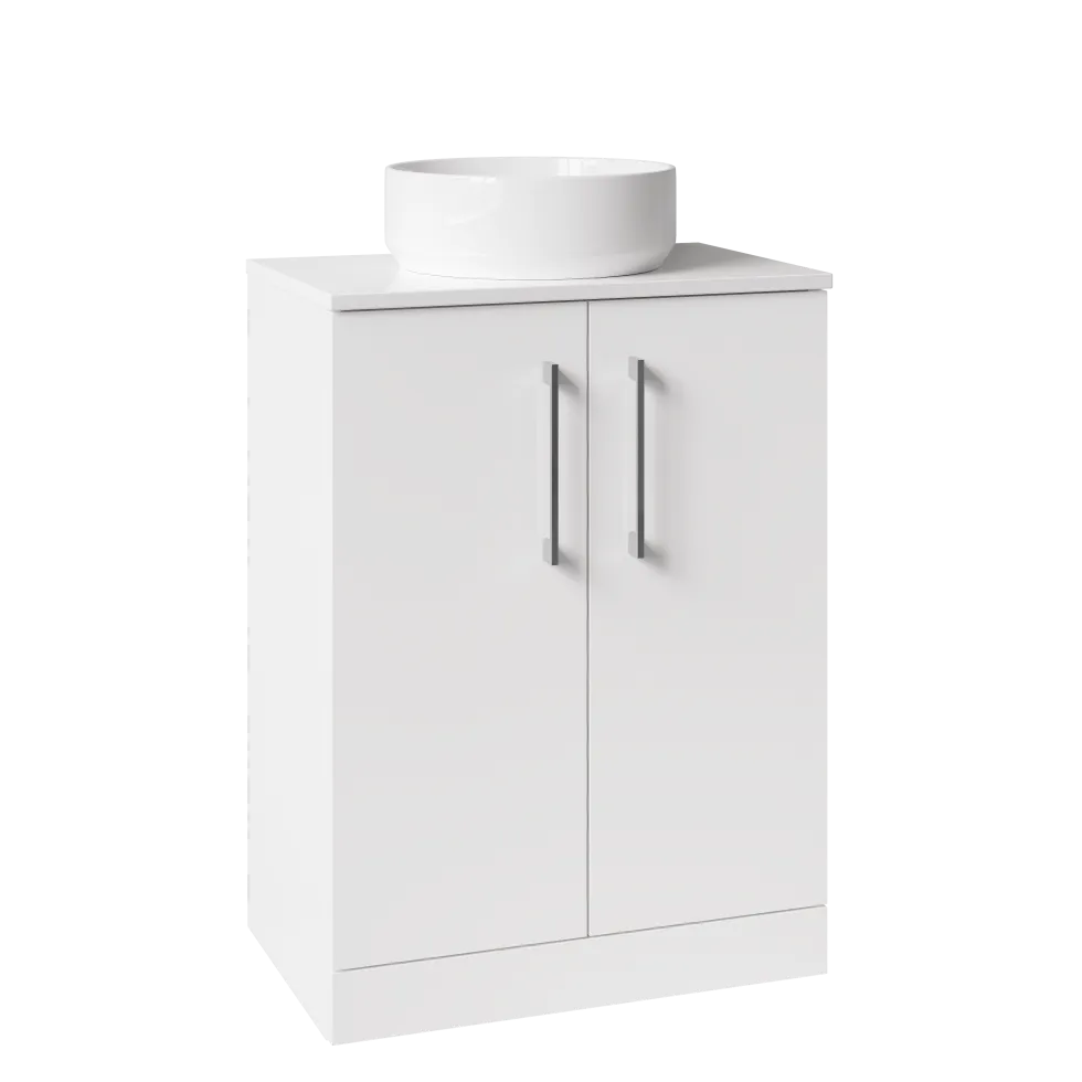 Erin 600mm Floorstanding 2 Door Vanity Unit & Countertop