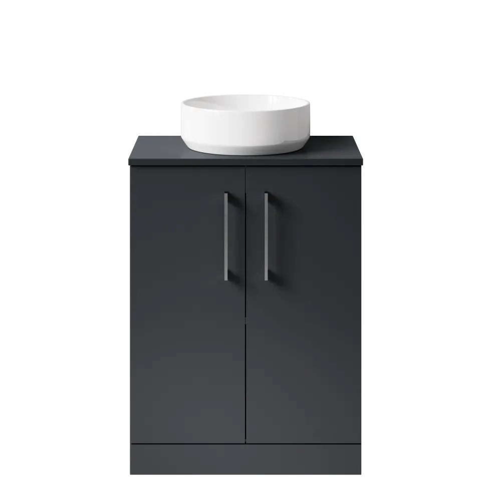 Erin 600mm Floorstanding 2 Door Vanity Unit & Countertop