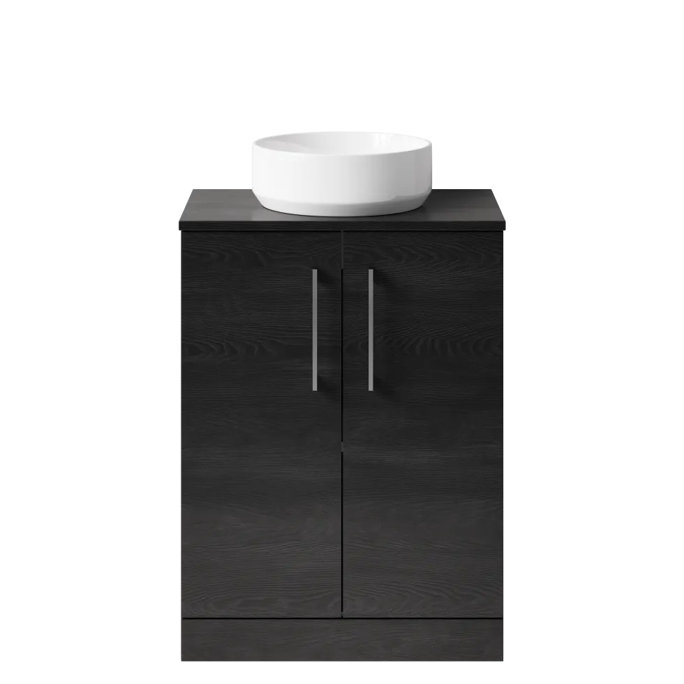Erin 600mm Floorstanding 2 Door Vanity Unit & Countertop