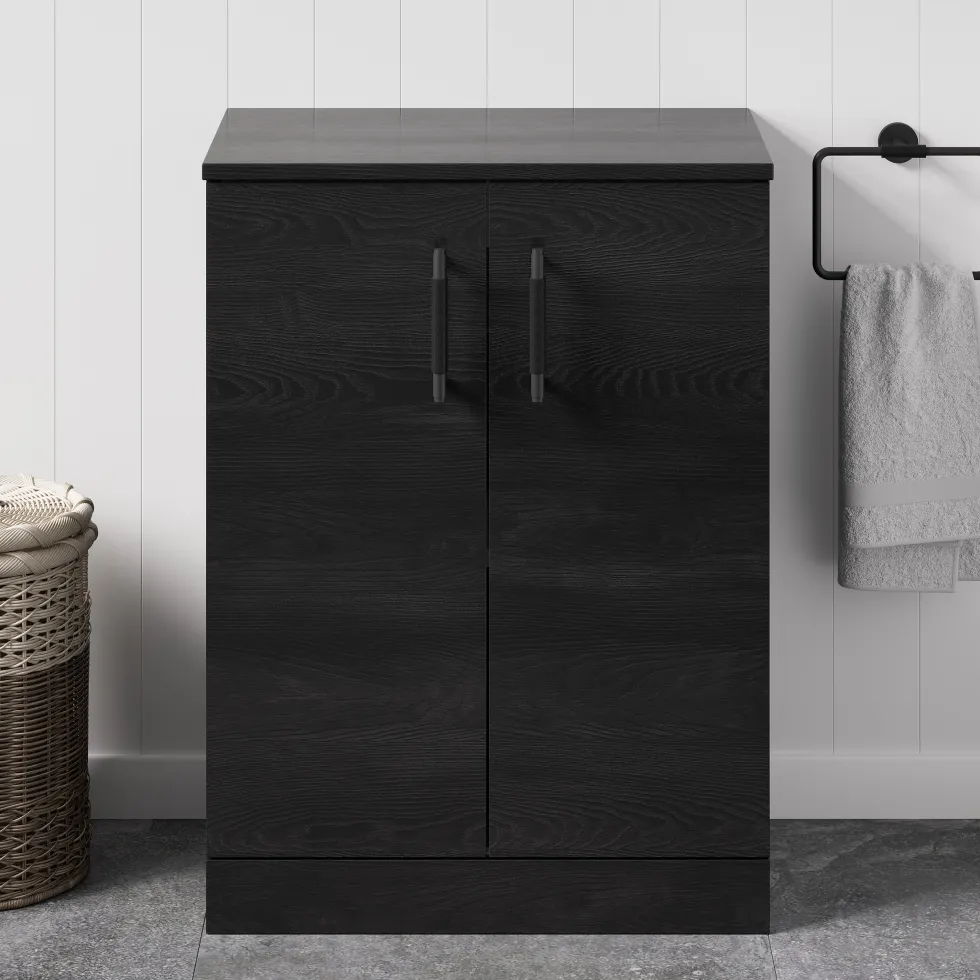 Erin 600mm Floorstanding 2 Door Vanity Unit & Countertop