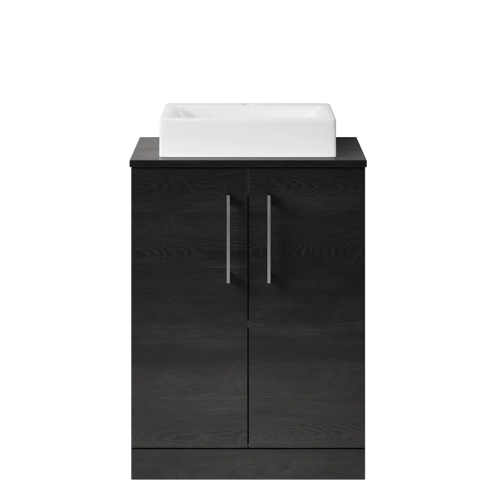 Erin 600mm Floorstanding 2 Door Vanity Unit & Countertop