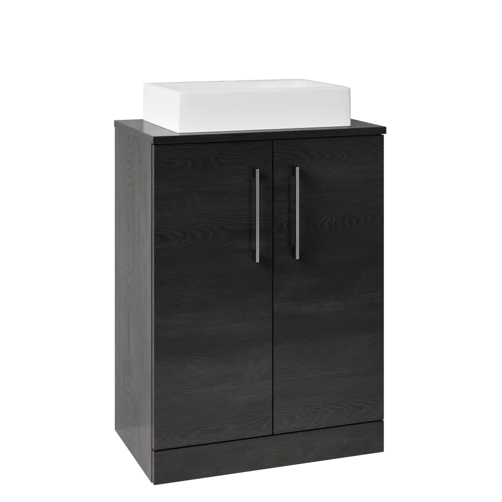 Erin 600mm Floorstanding 2 Door Vanity Unit & Countertop