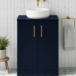 Erin 600mm Floorstanding 2 Door Vanity Unit & Countertop