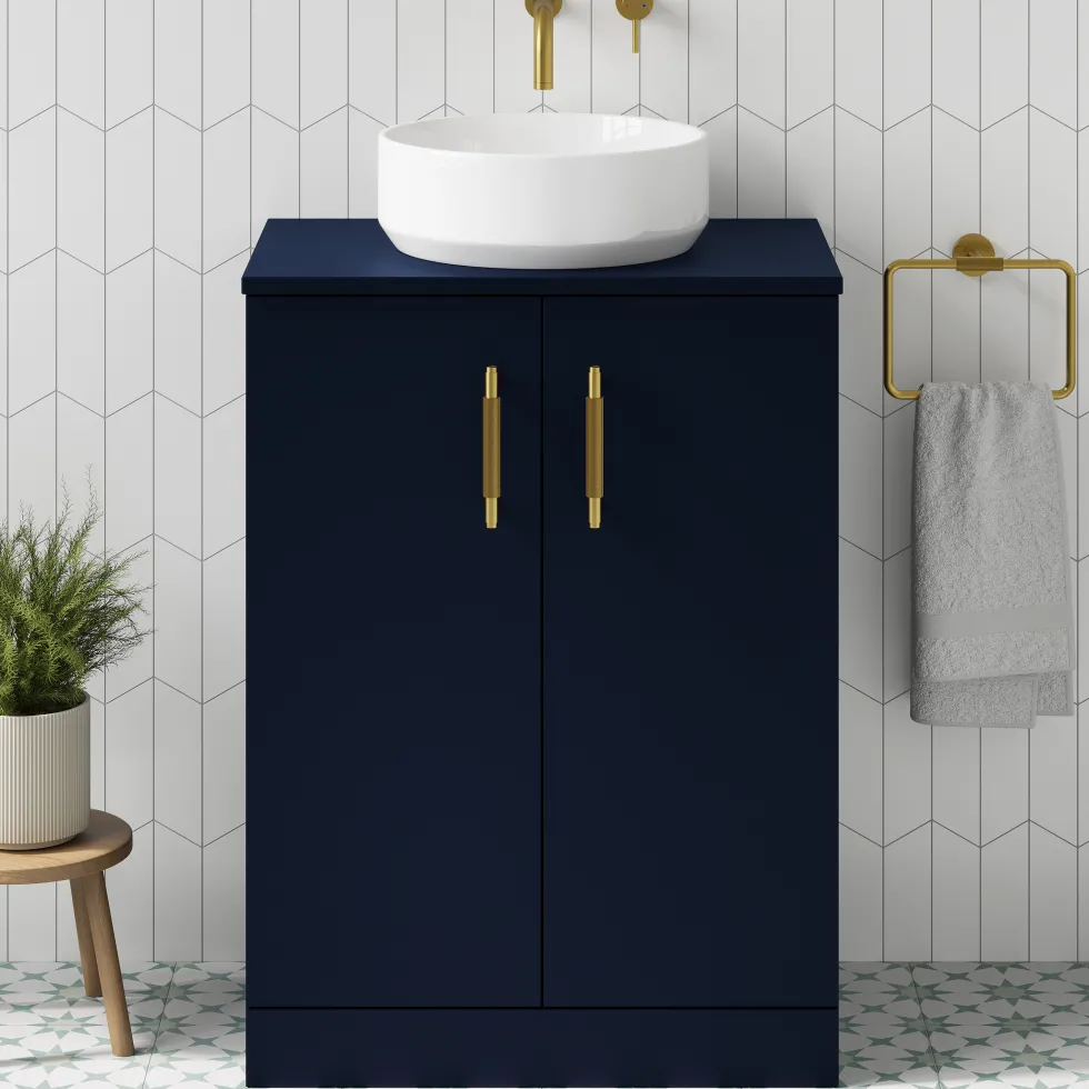 Erin 600mm Floorstanding 2 Door Vanity Unit & Countertop