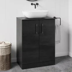 Erin 600mm Floorstanding 2 Door Vanity Unit & Countertop
