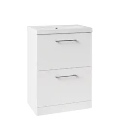 Erin 600mm Floorstanding 2 Drawer Vanity Unit & Basin