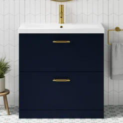 Erin 800mm Floorstanding 2 Drawer Vanity Unit & Basin