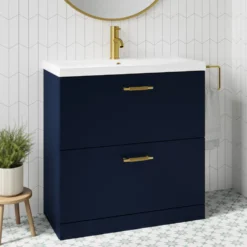 Erin 800mm Floorstanding 2 Drawer Vanity Unit & Basin
