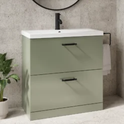 Erin 800mm Floorstanding 2 Drawer Vanity Unit & Basin